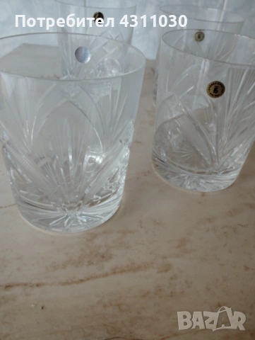 Нови български големи кристални чаши  6 броя, снимка 5 - Чаши - 54212628
