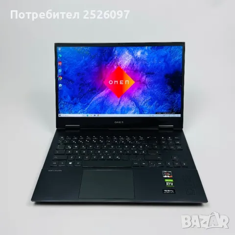 HP Omen 15/QHD 165Hz/Ryzen 7 5800H/RTX 3060/16GB RAM/512GB NVMe, снимка 2 - Лаптопи за игри - 47902437