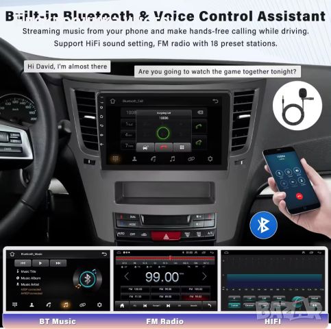 Subaru Outback, Legacy 2009 - 2016 Android 13 MултимедияНавигация,1603, снимка 4 - Аксесоари и консумативи - 45384108