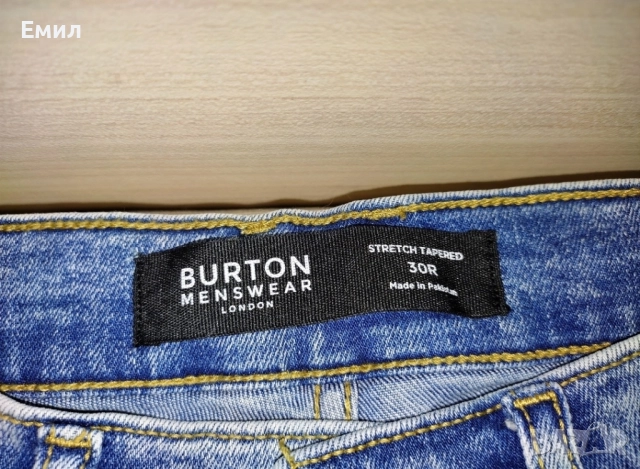 Мъжки вталени дънки Burton, снимка 3 - Дънки - 52188256