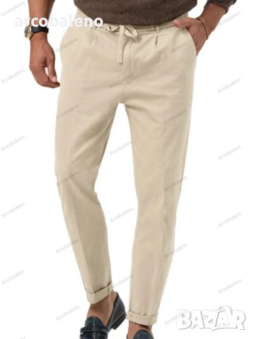 Нови мъжки модерни бизнес прави едноцветни ежедневни панталони, 8цвята , снимка 2 - Панталони - 46473395