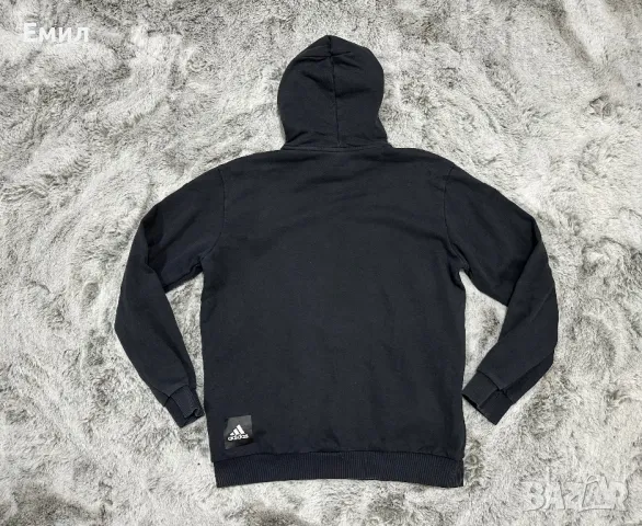 Мъжки суитшърт Adidas Heavy Terry Hoodie Black, Размер L, снимка 3 - Суичъри - 47163144