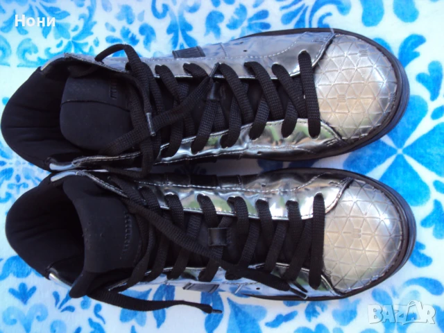 Дамски кецове Bikkembergs в размер 37-сребристи, снимка 2 - Маратонки - 50818888