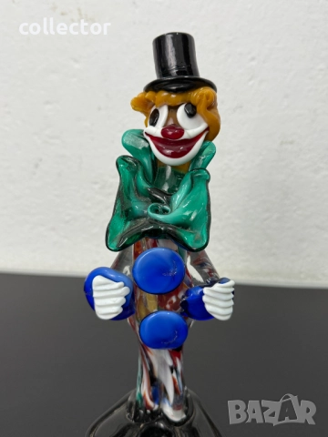 Ръчно изработен стъклен клоун Мурано. №7461, снимка 2 - Антикварни и старинни предмети - 51988508