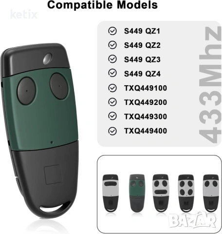Дистанционно управление за гаражна врата,Cardin 2-канално,2 броя, снимка 3 - Друга електроника - 53912518