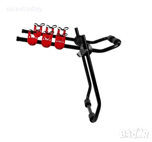 Стойка за велосипеди, багажник за колелета, универсална, 70х4.5 см, тройна стойка за кола, Черен 