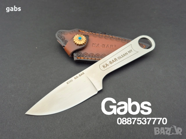 Нож KA BAR OLEAN NY ,фултанг с кожена кания