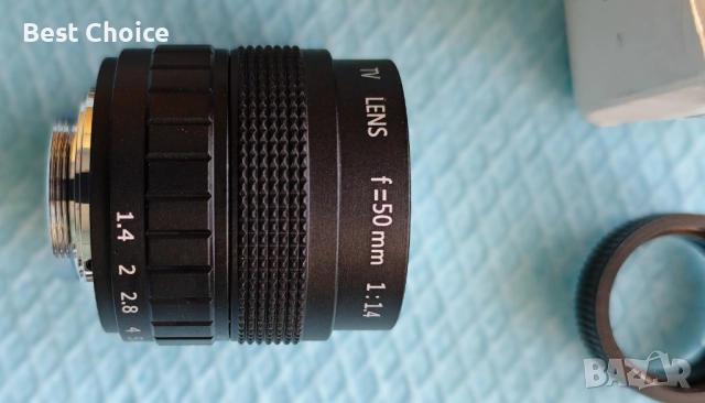 50-милиметров обектив за видеонаблюдение (CCTV Lens), снимка 3 - Обективи и филтри - 52775406