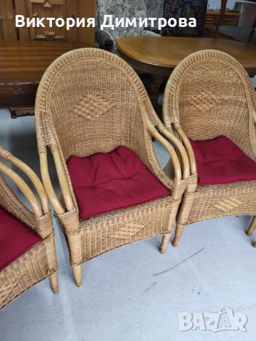 Комплект от 6 ратанови кресла , снимка 2 - Градински мебели, декорация  - 45455246