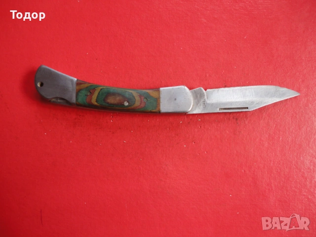 Немски полуавтоматичен джобен нож 3, снимка 6 - Ножове - 54086360