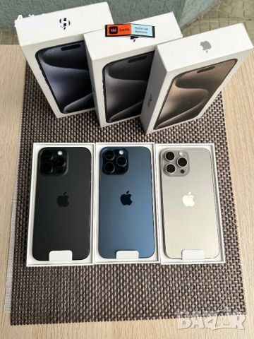 НОВИ!512Gb /ЛИЗИНГ/ iPhone 15 Pro Max / Black Blue Natural Titanium , снимка 3 - Apple iPhone - 46621277