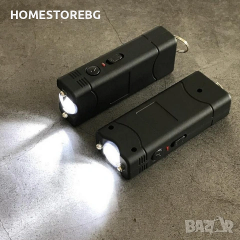Устройство за самозащита - електрошок 5000K V и LED фенер, снимка 2 - Екипировка - 53056937