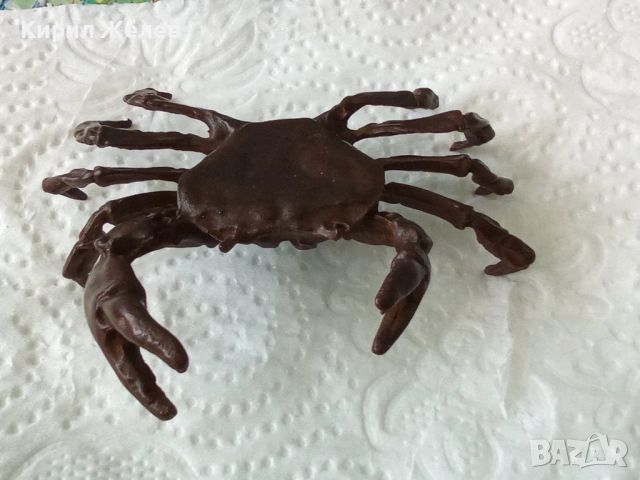 Бронзова фигурка на рак ♋ 45388, снимка 2 - Колекции - 54179262