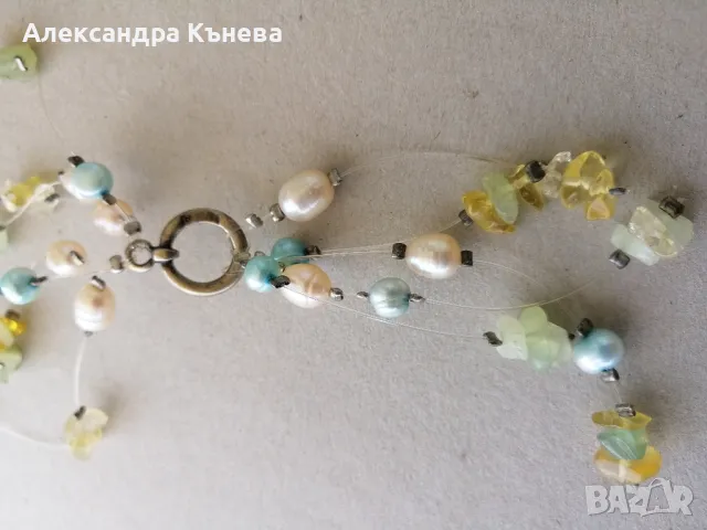 Бутиков комплект колие, гривна и обеци от полускъпоценни камъни , снимка 3 - Гривни - 50299486