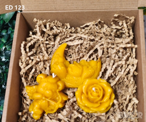 Свещи -Свети Валентин- от натурален пчелен восък, снимка 7 - Други - 53230948