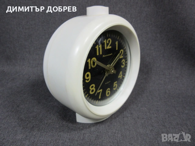 СТАР РЕТРО СОЦ СССР МЕХАНИЧЕН ЧАСОВНИК БУДИЛНИК ЯНТАРЬ JANTAR, снимка 3 - Антикварни и старинни предмети - 54268833