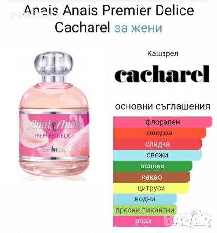 Дамски парфюм "Anais Anais / Premier delice" by Cacharel / 100ml EDT , снимка 8 - Дамски парфюми - 45680517