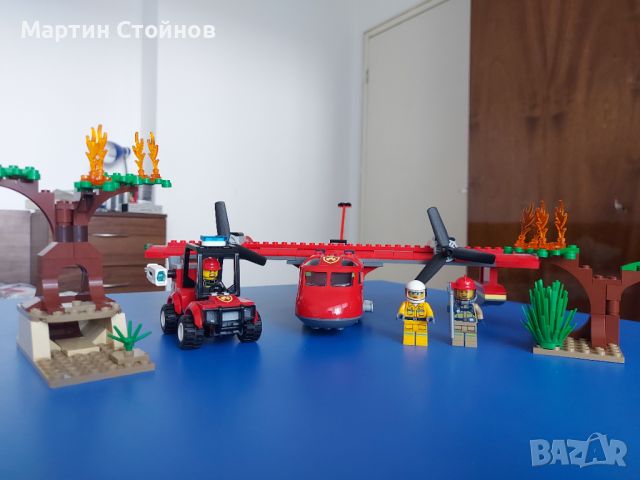 Пожарникарски самолет Lego City, в много добро състояние, снимка 1 - Конструктори - 46350612