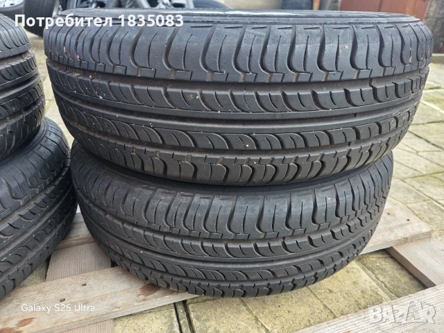 Лети джанти 14ки 4х100 Hyundai + летни гуми 175/60/14 Hankook, снимка 12 - Гуми и джанти - 53707165