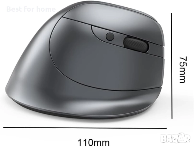 Ергономична вертикална мишка, снимка 6 - Клавиатури и мишки - 52486901