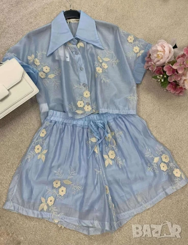 дамски комплект риза и панталонки , снимка 3 - Комплекти - 50700877