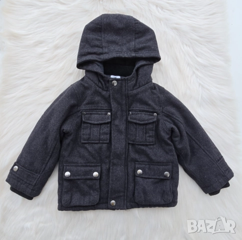 Детско палто F&F 60% вълна 2-3 години