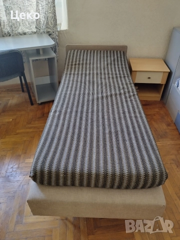 Разтегателен фотьойл с топ матрак 