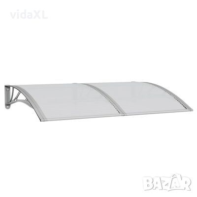 vidaXL Навес за врата, сив, 150x100 см, поликарбонат(SKU:153570