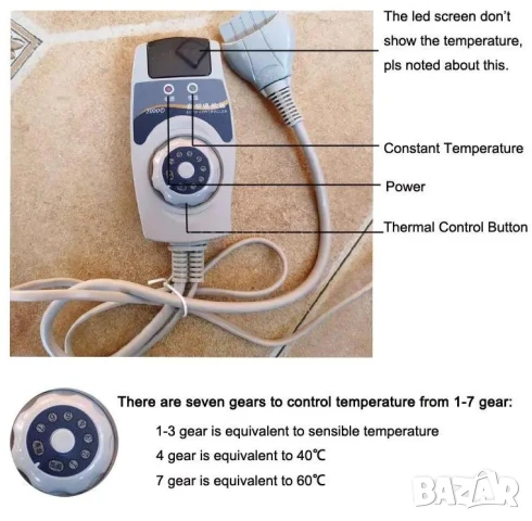 3D Турманиев Матрак от Турмалин и Германий Нефритено Легло с Подгряващи Турмалинови Камъни с Нефрит, снимка 6 - Масажори - 50727466
