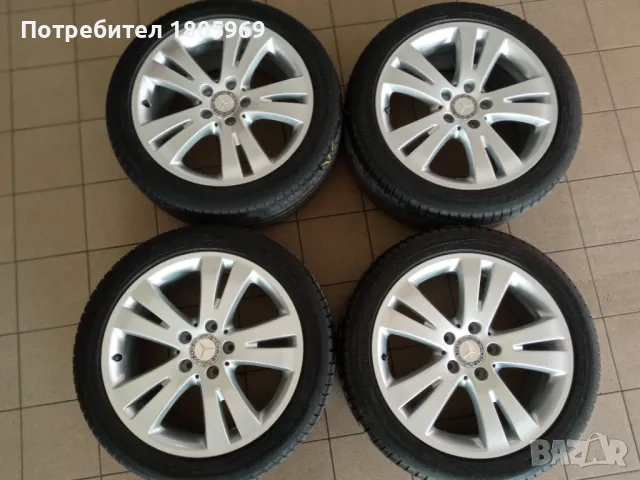 4бр. ал. джанти Mercedes (оригинални) 5x112 , 7,5x17 , ET47, снимка 5 - Гуми и джанти - 46904157