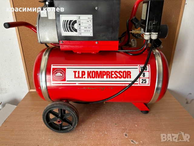 немски  маслен компресор " T.I.P"/24 l/, снимка 10 - Компресори - 53850320