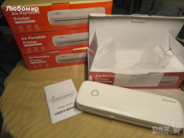 Преносим термопринтер BISOFICE A41 , снимка 12 - Принтери, копири, скенери - 50600569