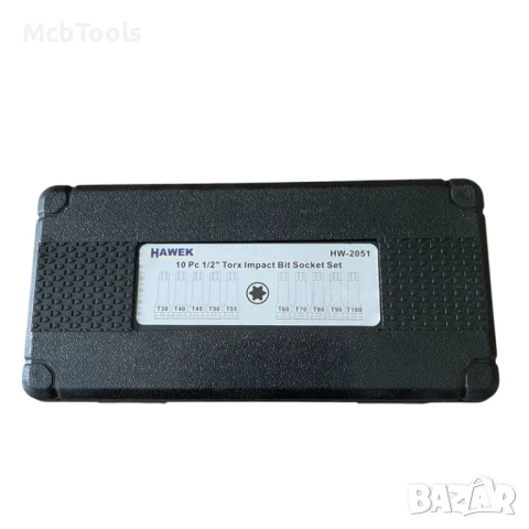 Комплект ударни битове 1/2 – TORX 10 части – HAWEK, снимка 5 - Други инструменти - 51210480