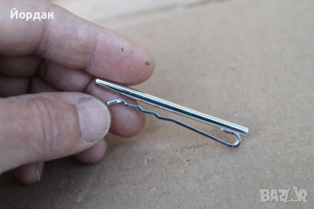 Сребърна щипка за вратовръзка 0,925, снимка 5 - Колиета, медальони, синджири - 53275084