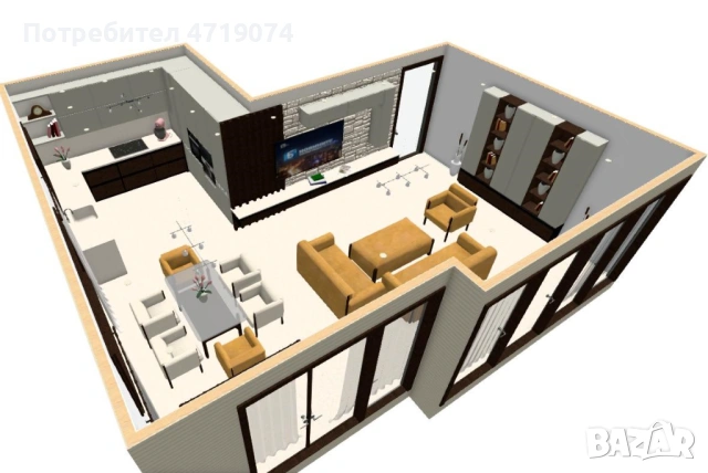 Предлагам 3D визуализация на мебели по ваш размер и модел, снимка 4 - Други услуги - 53223255