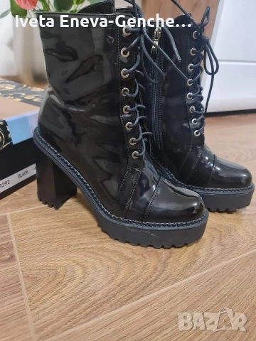 дамски боти на ток, снимка 2 - Дамски обувки на ток - 53586505