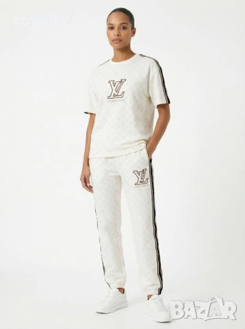 Louis Vuitton Бял Дамски Комплект , снимка 3 - Спортни екипи - 53280321