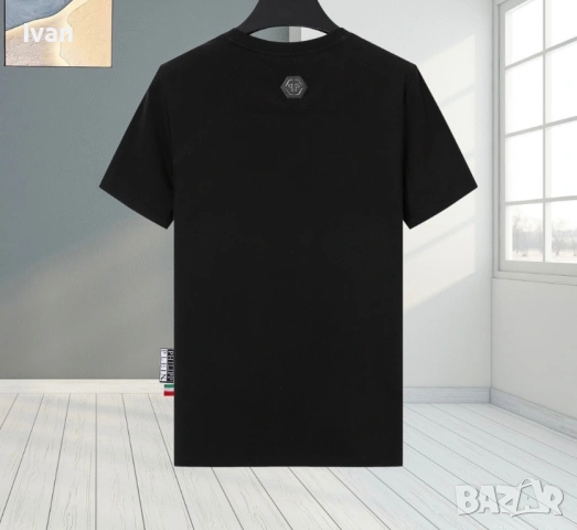  Philipp Plein Skull Coursive-embellished T-shirt, снимка 3 - Тениски - 54293435