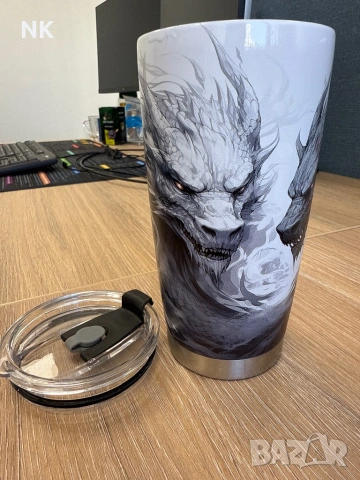 Голяма чаша с капаче - Дракони