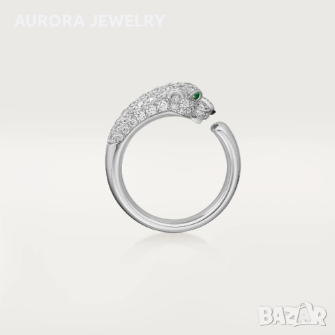 CARTIER Panthere de Cartier White Gold Diamonds Дамски Пръстен, снимка 10 - Пръстени - 52888504