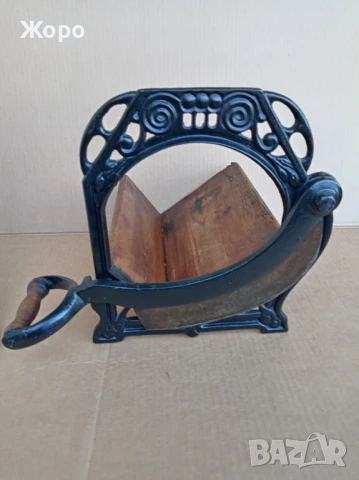 нож старинна гилотина за хляб салам шунка 19ти век, снимка 2 - Антикварни и старинни предмети - 51333563