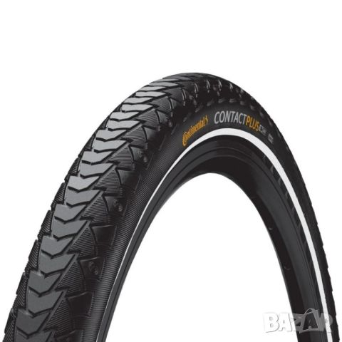 Високоскоростна Гума Continental Contact Plus Reflex 28 X 1.60 Със Светлоотразител + Безпл. доставка, снимка 1 - Части за велосипеди - 46572764