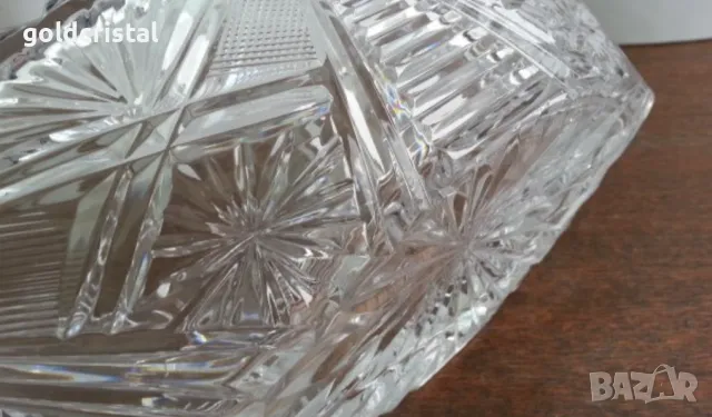 кристална купа лодка фруктиера, снимка 6 - Антикварни и старинни предмети - 16949755