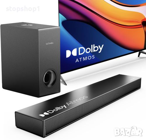 ULTIMEA Sound Bar за Smart TV с Dolby Atmos, 190 W звукова лента с пикова мощност със субуфер, звуко