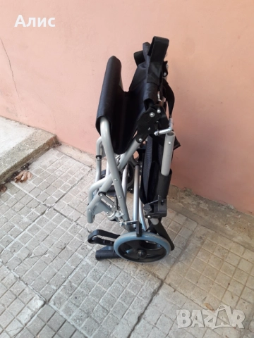сгъваема транспортна количка стол, снимка 3 - Инвалидни колички - 52542734