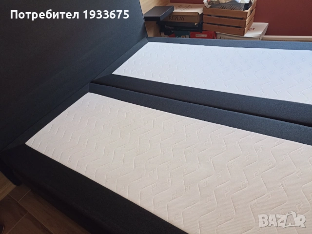 Боксспринг легло с повдигащ механизъм и места за съхранение 180/200, снимка 2 - Спални и легла - 53899536