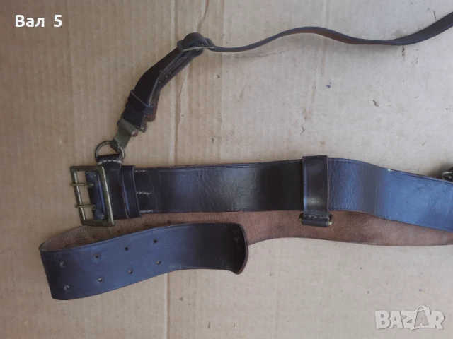 Стар военен строеви офицерски колан с портупей , униформа, снимка 2 - Антикварни и старинни предмети - 50739330