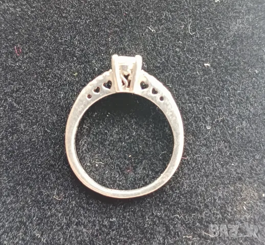 Сребърен пръстен с цирконии, снимка 3 - Пръстени - 45805175