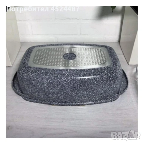 Ростер Goldman с мраморно покритие – правоъгълен съд с капак, 5.5 л и 6.6 л, 