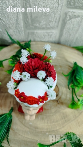 Ангелчета в  червен  цвят!, снимка 3 - Декорация за дома - 51433180